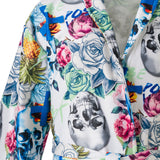 Floral Skull Kimono Robe