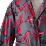 Gray Phoenix Kimono Robe