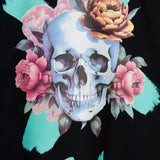 Flowery Skull Regular Fit T-Shirt