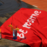 Be Positive Red Towel