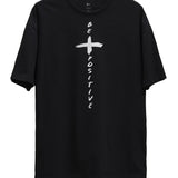 Line Oversize Black T-Shirt