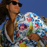 Floral Skull Kimono Robe