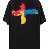 Splash Oversize Black T-Shirt