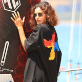 Splash Oversize Black T-Shirt